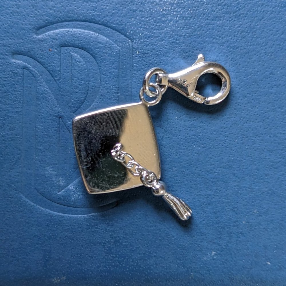 Sterling Silver Graduation Cap Charm from Blue Nile